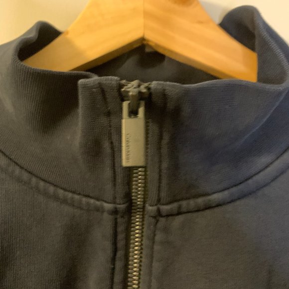 Calvin Klein Relaxed Fit 100% Cotton Half Zip-Up Sweatshirt, in Men's Size L - Picture 3 of 7